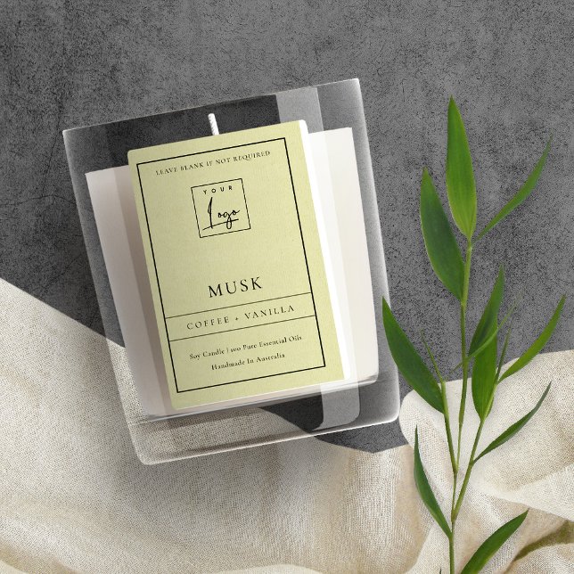 SIMPLE ELEGANT KRAFT MODERN LOGO BORDER CANDLE FOOD LABEL (Creator Uploaded)