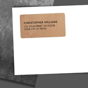 Simple Elegant Kraft Paper Business Label