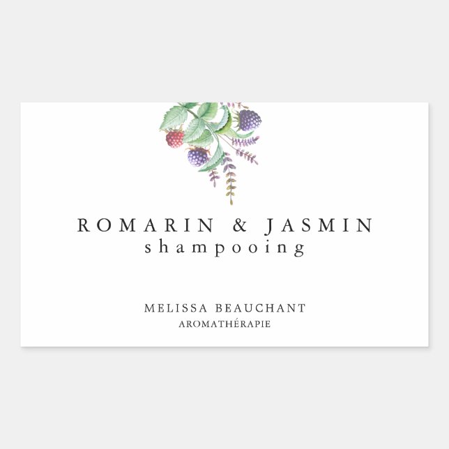 Simple Elegant Label Handmade Organic Holistic (Front)