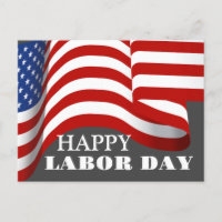 Simple Elegant Labour Day with USA flag