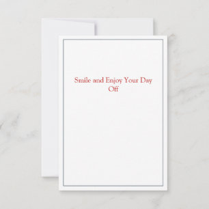 Simple Elegant Labour Day with USA flag Thank You Card