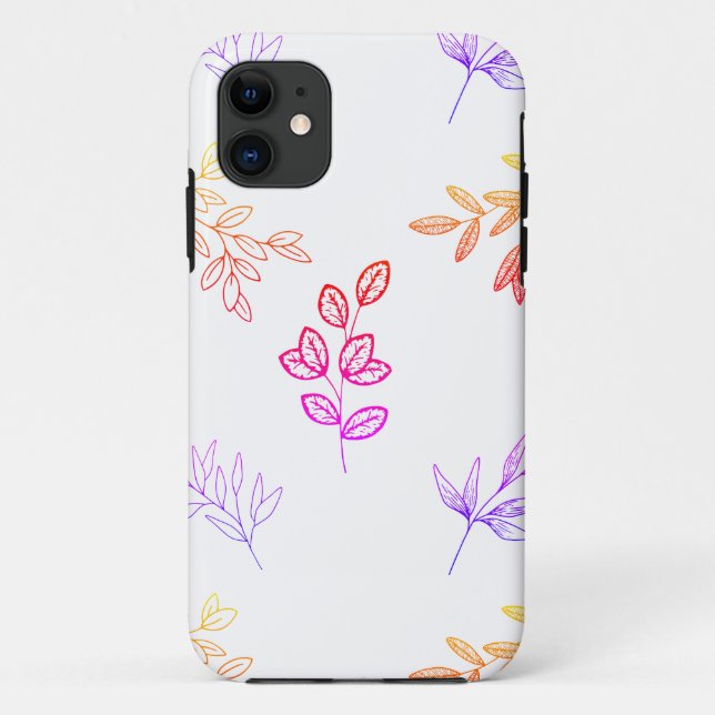 Simple elegant leaf iphone cases (Back)