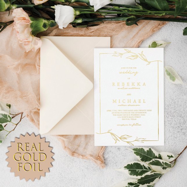 Simple Elegant Leaves White Wedding Real  (Creator Uploaded)