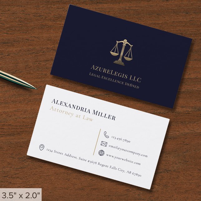 Simple Elegant Legal Professional Business Card (Creator Uploaded)