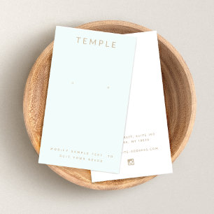 Simple Elegant Light Blue Earring Display Card