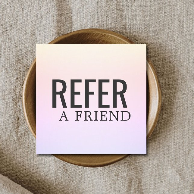 Simple Elegant Light Pastel Referral Card (Creator Uploaded)