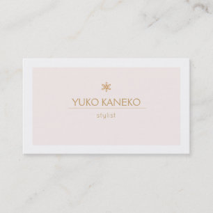 Simple Elegant Light Pink Beauty Consultant Business Card