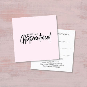  Simple Elegant Light rose Beauty Salon Appointment Card