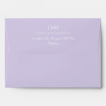 Simple Elegant Lilac Monogram Wedding
