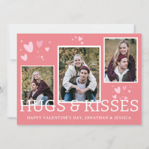 Simple Elegant Love valentine's day couple 3 photo Holiday Card