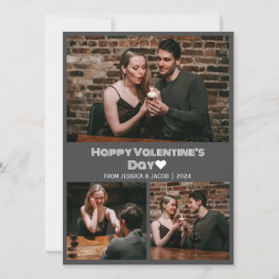 Simple Elegant Love valentine's day couple photo Holiday Card