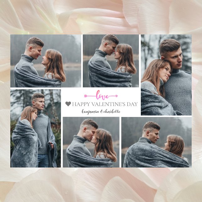 Simple Elegant Love valentine's day couple photo Holiday Card (Creator Uploaded)