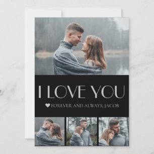 Simple Elegant Love valentine's day couple photo Holiday Card