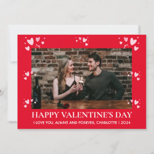 Simple Elegant Love valentine's day couple photo Holiday Card