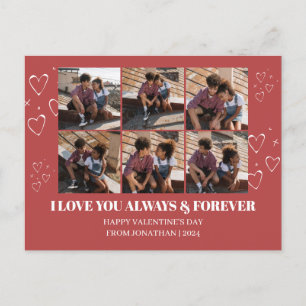 Simple Elegant Love valentine's day couple photo Holiday Postcard