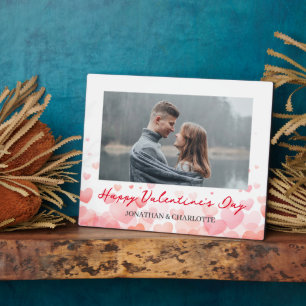 Simple Elegant Love valentine's day couple photo Plaque