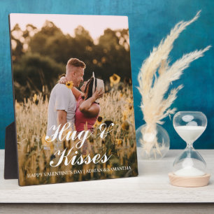 Simple Elegant Love valentine's day couple photo Plaque