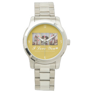 Simple Elegant Love valentines day couple photo Watch