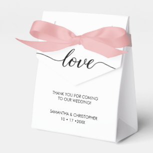 Simple & Elegant Love Wedding ScrIpt Personalised Favour Box