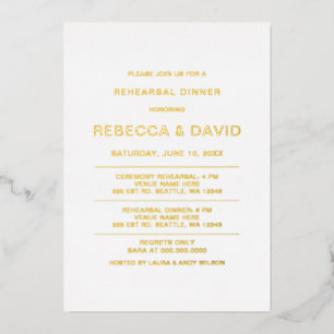 Simple Elegant Luxe Rehearsal Dinner 