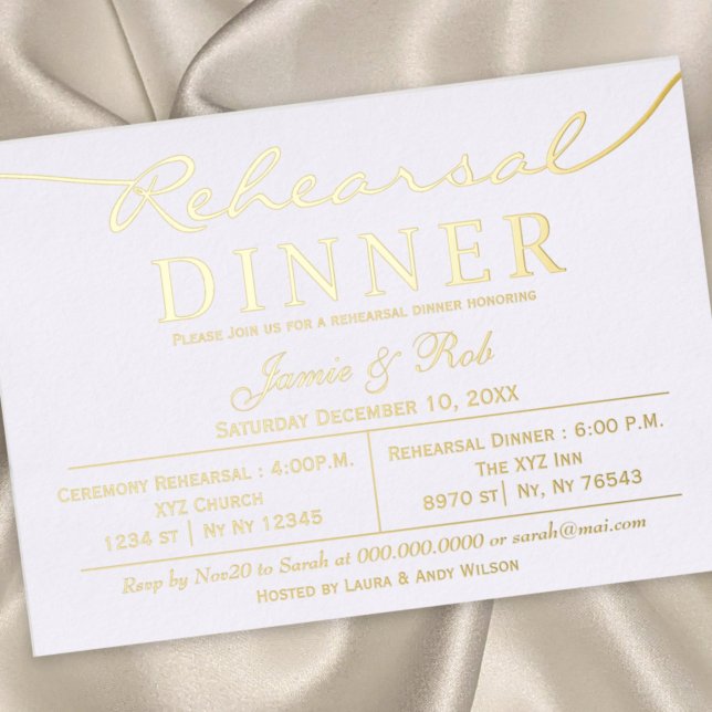 Simple Elegant Luxe White Gold Rehearsal Dinner  (Creator Uploaded)
