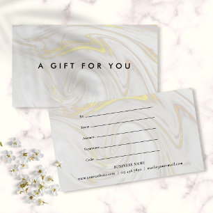 Simple Elegant Marble Gift Certificate