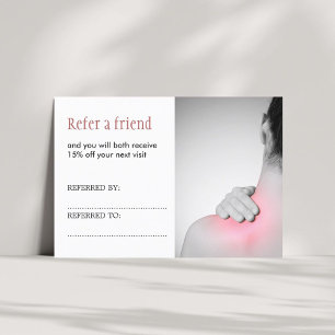 Simple Elegant Massage Therapist Referral Card