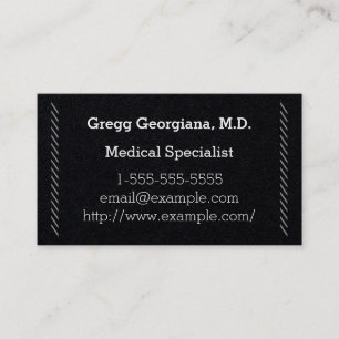 Simple & Elegant Medical Specialist Business Card