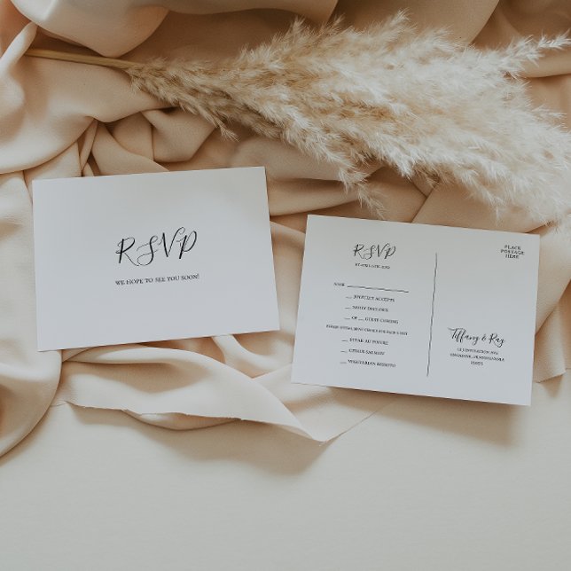 Simple Elegant Menu Choice RSVP Card (Creator Uploaded)