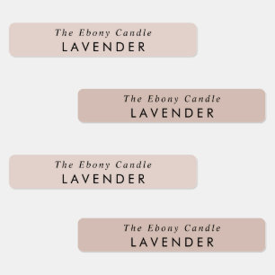 Simple Elegant Minimal Dusky Blush Candle Label