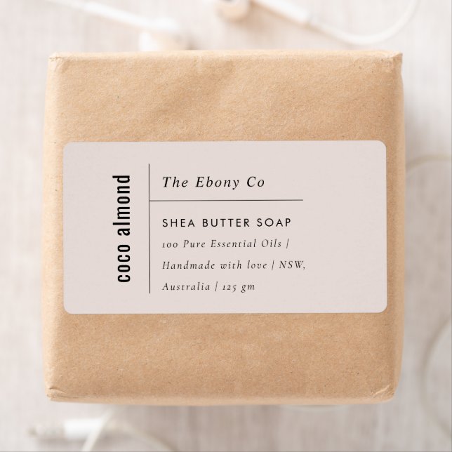 Simple Elegant Minimal Dusky Blush Soap Label (Insitu)