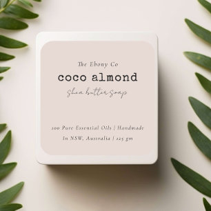 Simple Elegant Minimal Dusky Blush Soap Label