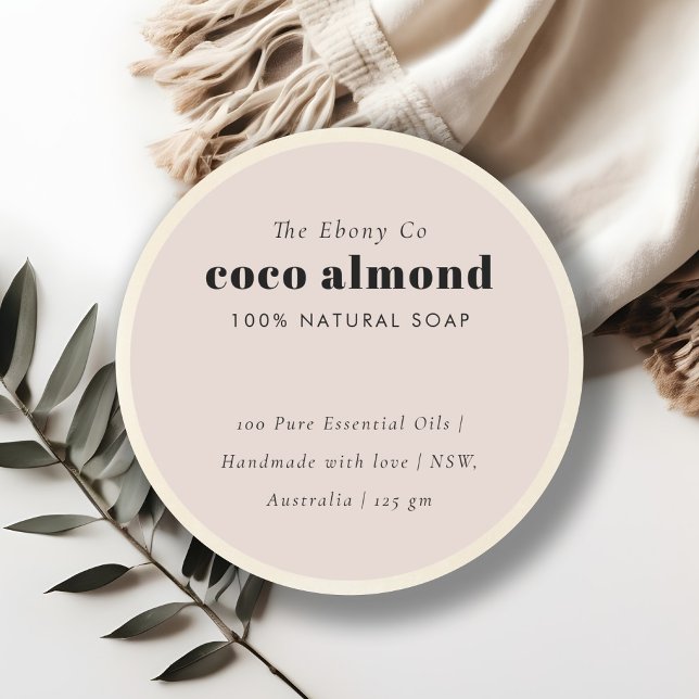 Simple Elegant Minimal Dusky Blush Soap Label (Creator Uploaded)