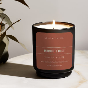 SIMPLE ELEGANT MINIMAL MODERN BURNT BRICK RED  SQUARE STICKER