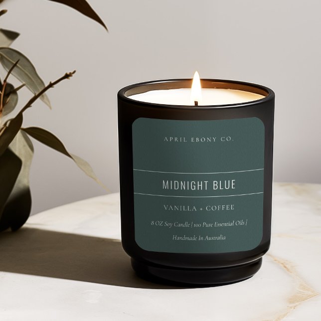 SIMPLE ELEGANT MINIMAL MODERN DUSKY GREY BLUE  SQUARE STICKER (Creator Uploaded)