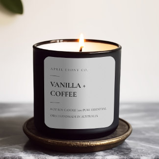 SIMPLE ELEGANT MINIMAL MODERN DUSKY GREY SQUARE STICKER