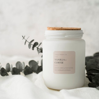 SIMPLE ELEGANT MINIMAL MODERN DUSKY PEACH BLUSH SQUARE STICKER