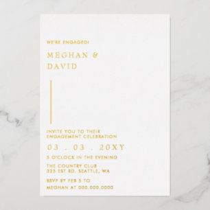 Simple Elegant Minimal Modern Engagement Foil Invi