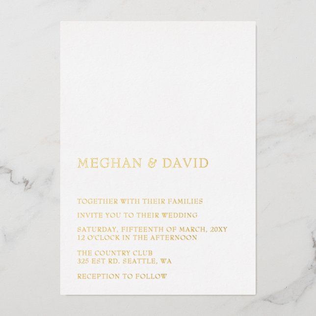 Simple Elegant Minimal Modern White Wedding  (Front)