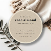 Simple Elegant Minimal Rustic Kraft Soap Label