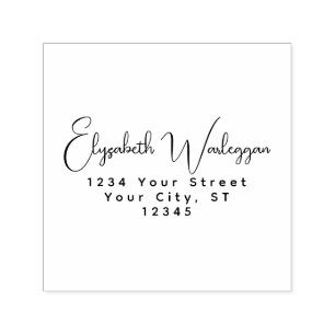 Simple Elegant Minimalist #42 Name Address Self-inking Stamp