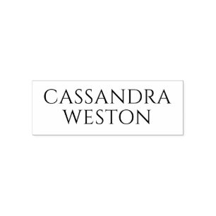 Simple Elegant Minimalist #4L Name Only Self-inking Stamp