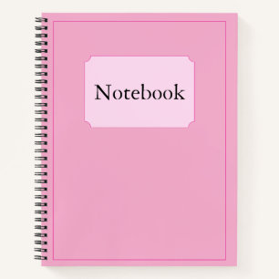 Simple Elegant Minimalist Baby Pink Chic Spiral  Notebook