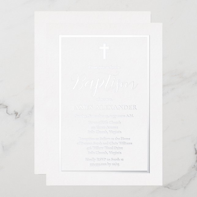 Simple Elegant Minimalist Baptism (Front/Back)