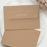 Simple Elegant Minimalist Beige Tan Wedding Envelope<br><div class="desc">Designed to coordinate with for the «SERENA» Wedding Invitation Collection. To change your names and date,  click «Personalise». View the collection link on this page to see all of the matching items in this beautiful design or see the collection here: https://bit.ly/3F1evwh</div>
