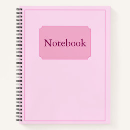 Simple Elegant Minimalist Blush Pink Chic Spiral  Notebook