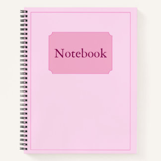 Simple Elegant Minimalist Blush Pink Chic Spiral Notebook