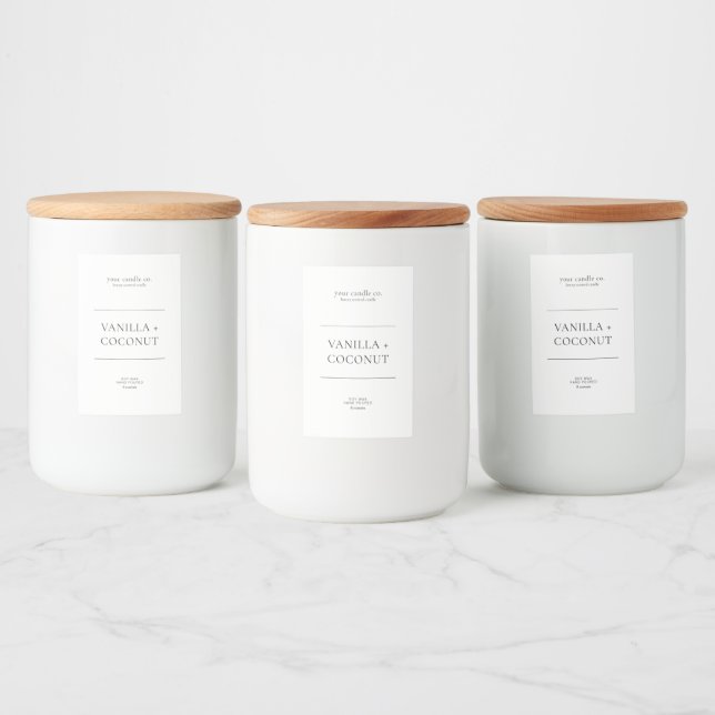 Simple Elegant Minimalist Candle Label (Bottles)