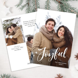 Simple Elegant Minimalist Christmas 3 Photo Holiday Card