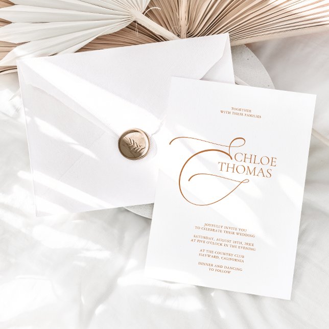 Simple Elegant Minimalist Classic White Wedding In Invitation (Creator Uploaded)
